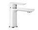 Змішувач для раковини (умивальника) MEXEN ALFA WHITE CHROME низький MEX-745700-02 фото 1