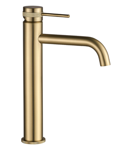 Змішувач для раковини (умивальника) REA LUNGO GRIP BRUSHED GOLD високий REA-B6896 фото