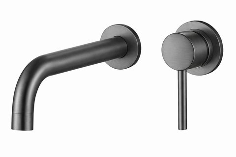 Змішувач для раковини VBI MILANO LONG GRAPHITE прихованого монтажу VBI-050103GR фото