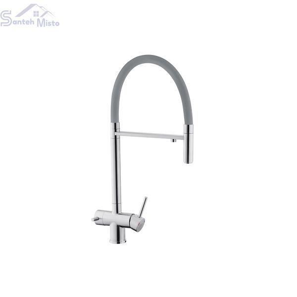 Змішувач для кухні з підключенням до фільтра Kroner KRP Edelstahl Klassisch - ESG03815GRA CV027934 фото