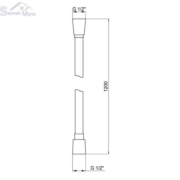 Шланг для душу Kroner KRM - C608 Anti-Twist 120 см CV029961 фото
