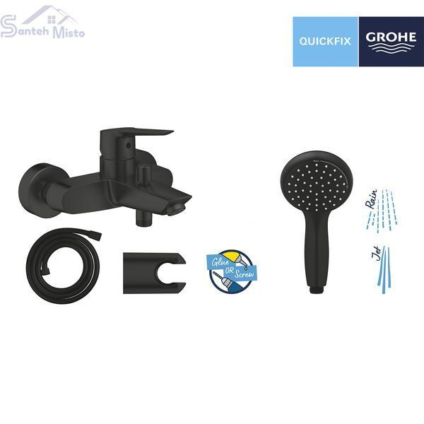 Смеситель для ванны Grohe QuickFix Start Black UA30330701 CV032747 фото