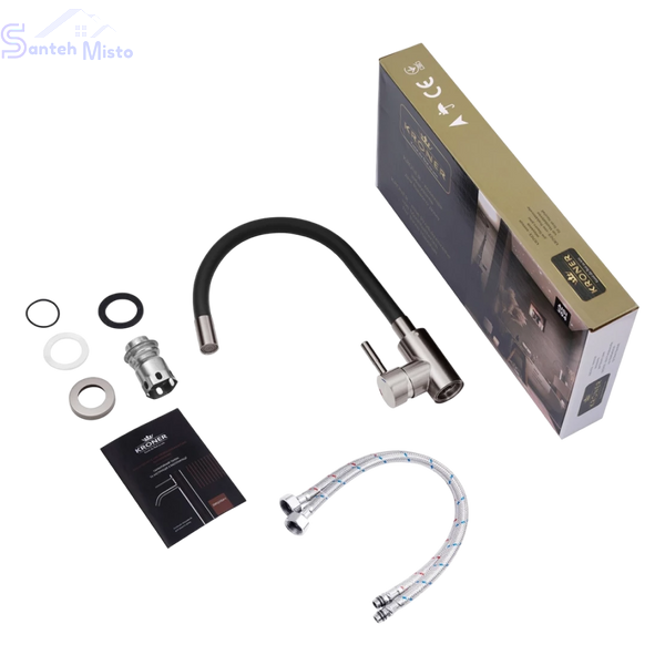 Комплект кухонної мийки Kraft -NANO BLACK 5050HM PVD SM30558 фото