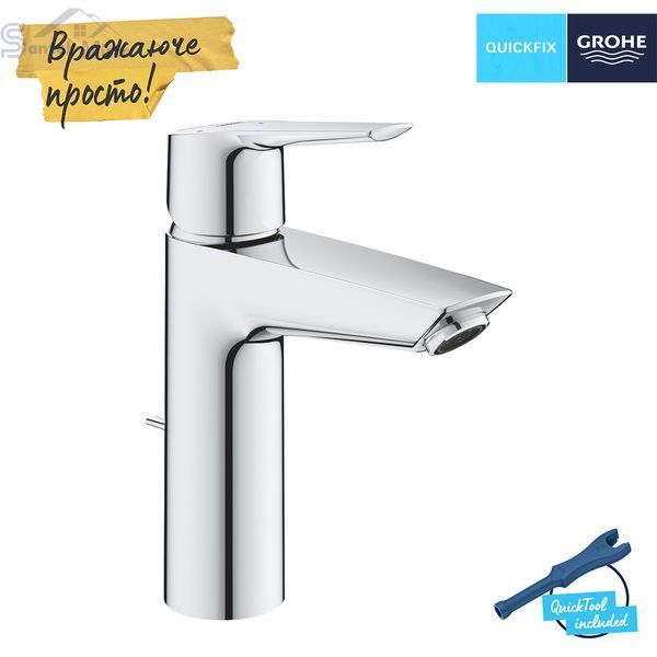 Змішувач для раковини Grohe QuickFix Start ES M-Size 23552002 з донним клапаном CV036249 фото