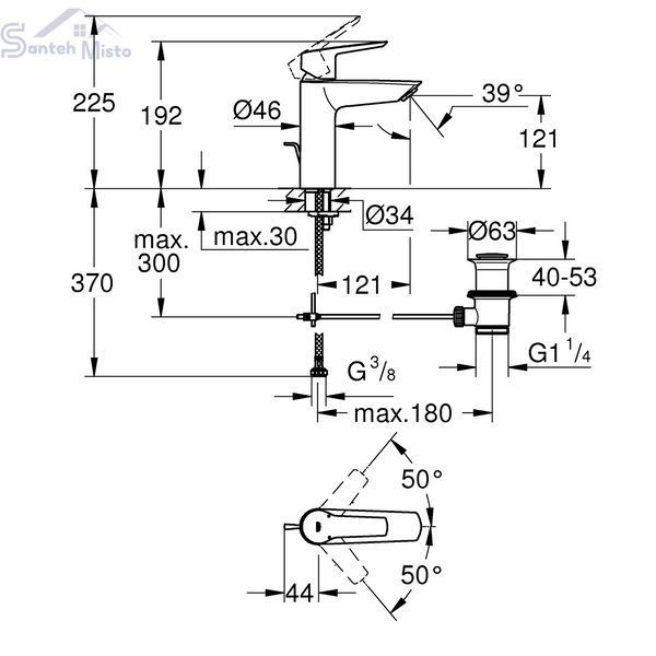 Смеситель для раковины Grohe QuickFix Start M-Size 23455002 CV030578 фото