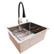 Комплект кухонної мийки Kraft KRF 5448 DECOR (3.0/1.0 мм)+(Подрібнювача Kroner - 550W) SM7502 фото 6