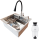 Комплект кухонної мийки Kraft KRF 5448 DECOR (3.0/1.0 мм)+(Подрібнювача Kroner - 550W) SM7502 фото 1