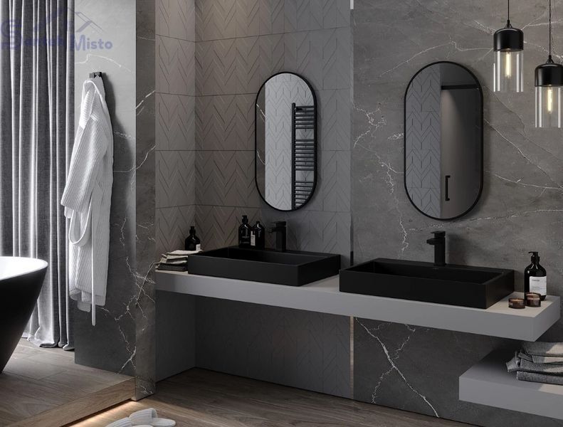 Зеркало MEXEN LOFT 90x45 BLACK овальное MEX-9851-090-045-000-70 фото