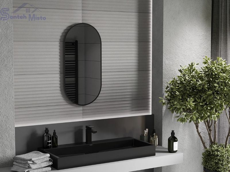 Зеркало MEXEN LOFT 90x45 BLACK овальное MEX-9851-090-045-000-70 фото