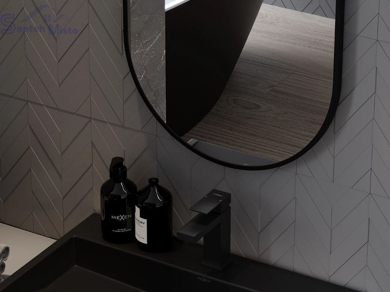 Зеркало MEXEN LOFT 90x45 BLACK овальное MEX-9851-090-045-000-70 фото
