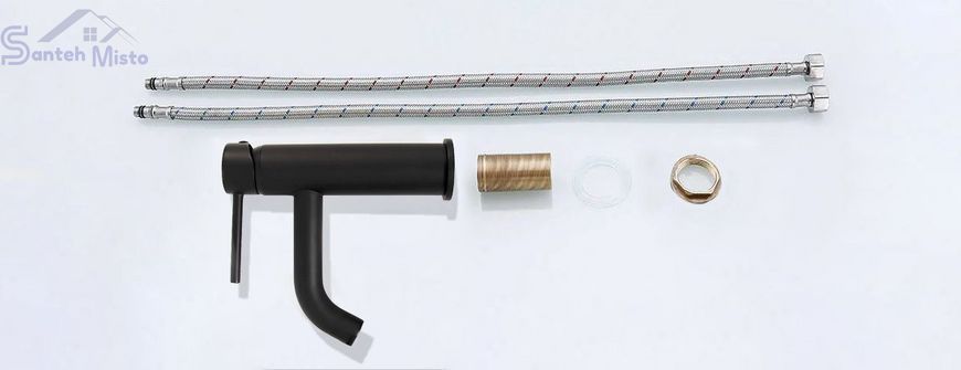 Смеситель для раковины (умывальника) REA LUNGO BLACK черный низкий REA-B4102 фото