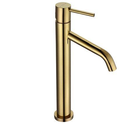 Змішувач для раковини (умивальника) MEXEN RUMBA GOLD золотий високий MEX-73510-50 фото