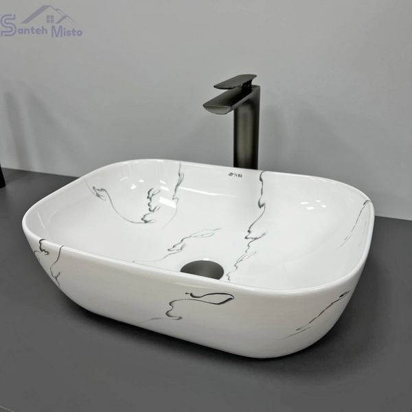 Умивальник (раковина) VBI RAVENNA MARMO GLOSSY накладний VBI-011210 фото