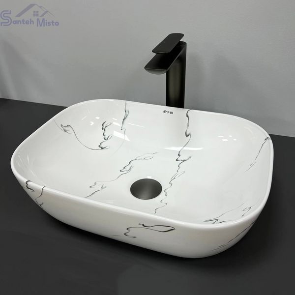 Умивальник (раковина) VBI RAVENNA MARMO GLOSSY накладний VBI-011210 фото