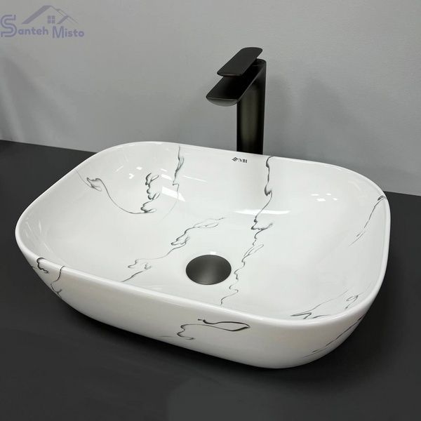 Умивальник (раковина) VBI RAVENNA MARMO GLOSSY накладний VBI-011210 фото