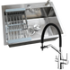 Комплект кухонної мийки Kraft KRF 6045 DECOR (3.0/1.0 мм)+Змішувач для кухні Kroner KRP Kuche - C03816BLK (хром) SM35009 фото 1