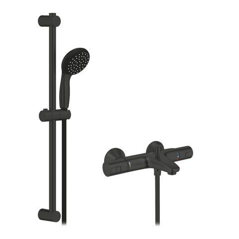 Смеситель термостатический для ванны Grohe QuickFix Precision Start Black UA303907T1 CV032751 фото