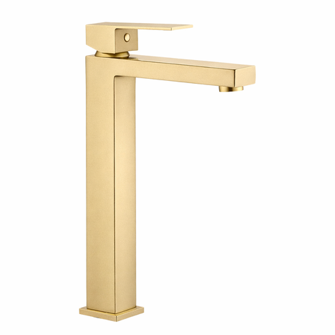 Змішувач для раковини VBI LORENO BRUSHED GOLD високий VBI-050201BG фото