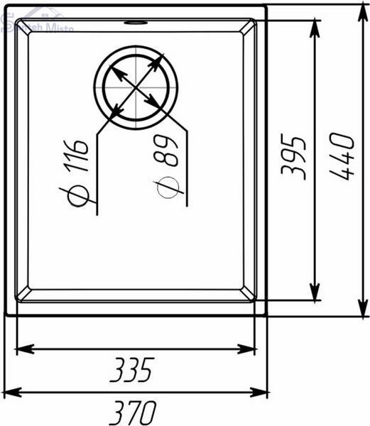 Гранітна кухонна мийка матова VALESO ROXY 3744 Сіра 48833 фото