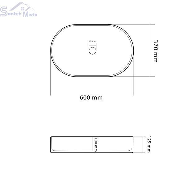 Умивальник (раковина) VBI VERONA 60 GOLD MARMO GLOSSY накладний VBI-011324 фото