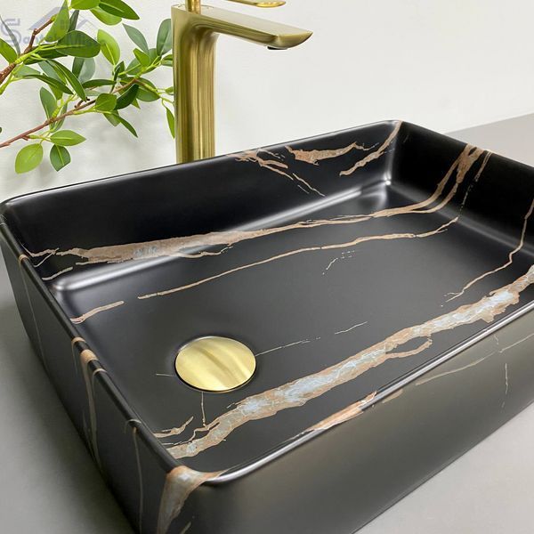 Умивальник (раковина) VBI VELLETRI BLACK STONE MATT накладний VBI-015902 фото