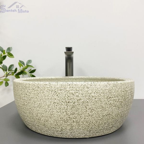 Умивальник (раковина) VBI CORRIDONIA BEIGE STONE MATT накладний VBI-016100 фото