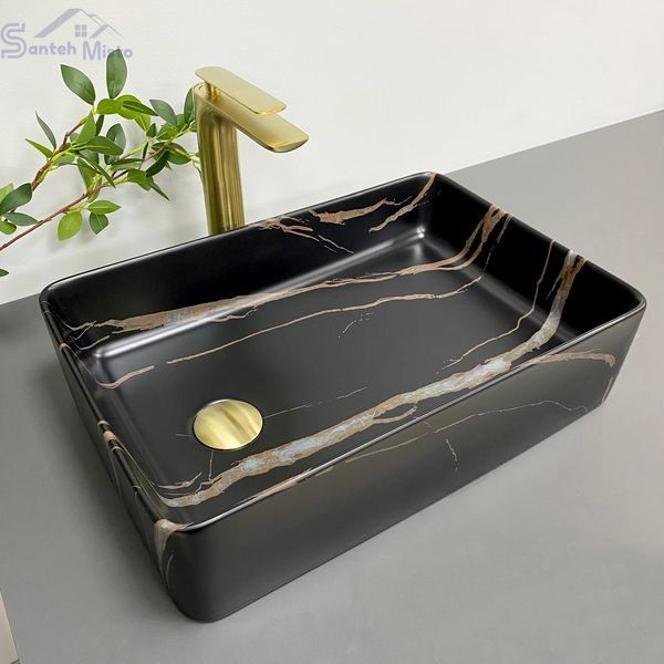 Умивальник (раковина) VBI VELLETRI BLACK STONE MATT накладний VBI-015902 фото