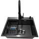 Комплект кухонної мийки Kraft NANO BLACK PVD HS60*45 декор (3.0/1.0 мм)+Кухонний змішувач Kroner KRP Ersel - SCH03393BLK SM2804 фото 7