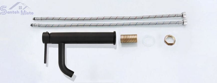 Смеситель для раковины (умывальника) REA LUNGO BLACK черный высокий REA-B4103 фото