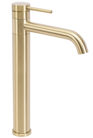 Змішувач для раковини (умивальника) REA LUNGIS BRUSHED GOLD високий REA-B6101 фото