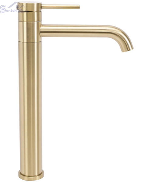 Смеситель для раковины (умывальника) REA LUNGIS BRUSHED GOLD высокий REA-B6101 фото