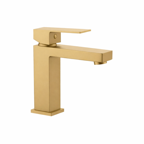 Змішувач для раковини VBI LORENO BRUSHED GOLD низький VBI-050200BG фото