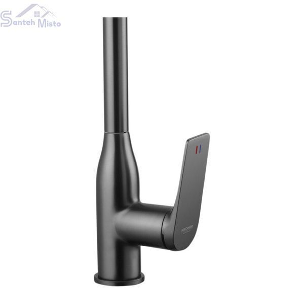 Комплект кухонної мийки Kraft HM 50х50 NANO BLACK (DECOR) PVD (3.0/1.0 мм) SМ6042 фото