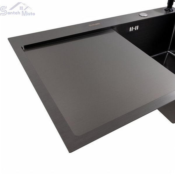 Кухонна мийка CM 78*50 R PVD чорна VALESO Handmade 3.0/1.0 44566 фото