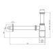 Сифон для раковины Kroner KRM - C965 1 1/4" без выпуска CV022947 фото 4