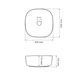 Умивальник (раковина) VBI BERGAMO S MARMO GLOSSY накладний VBI-012502 фото 2