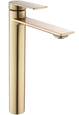 Змішувач для раковини (умивальника) REA STORM BRUSHED GOLD високий REA-B7962 фото