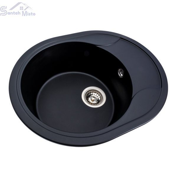 Гранитная мойка для кухни Platinum 5847 ONYX матовая (черная) 38976 фото