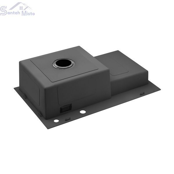 Кухонна мийка Kroner KRP Schwarze - 7848LHM PVD (3.0/1.0 мм) CV030023 фото