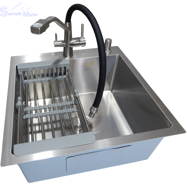 Комплект кухонной мойка Kraft KRF 5050 decor (3.0/1.0 мм) SM1595 фото