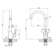 Комплект кухонной мойки Kraft HM 50х50 NANO BLACK (DECOR) PVD (3.0/1.0 мм) SМ55040 фото 20