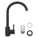 Комплект кухонной мойки Kraft HM 50х50 NANO BLACK (DECOR) PVD (3.0/1.0 мм) SМ55040 фото 15