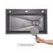Комплект Lidz Handmade H7545B Мойка для кухни интегрированная Decor Black PVD Honeycomb LDH7545BDECPVD48373+Lidz (BLA) 2905618294 фото 4