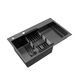 Кухонна мийка Kroner KRP Schwarze - 7848LHM PVD (3.0/1.0 мм) CV030023 фото 4