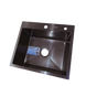 Комплект кухонной мойки Kraft HM 50х50 NANO BLACK (DECOR) PVD (3.0/1.0 мм) SМ55040 фото 8