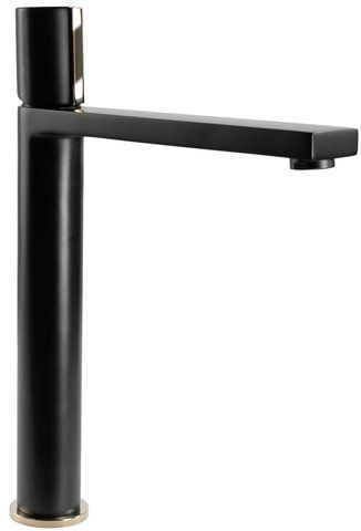 Змішувач для раковини (умивальника) REA ICON BLACK GOLD чорний високий REA-B5681 фото