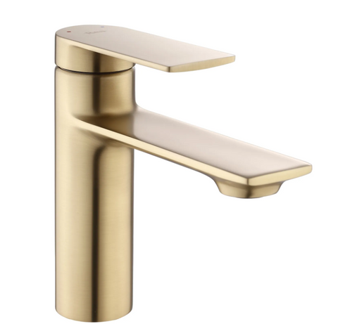 Змішувач для раковини (умивальника) REA STORM BRUSHED GOLD низький REA-B7960 фото
