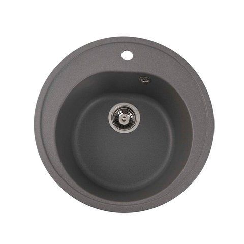 Гранитная мойка для кухни Platinum 510 LUNA матовая Серый муссон 3330 фото