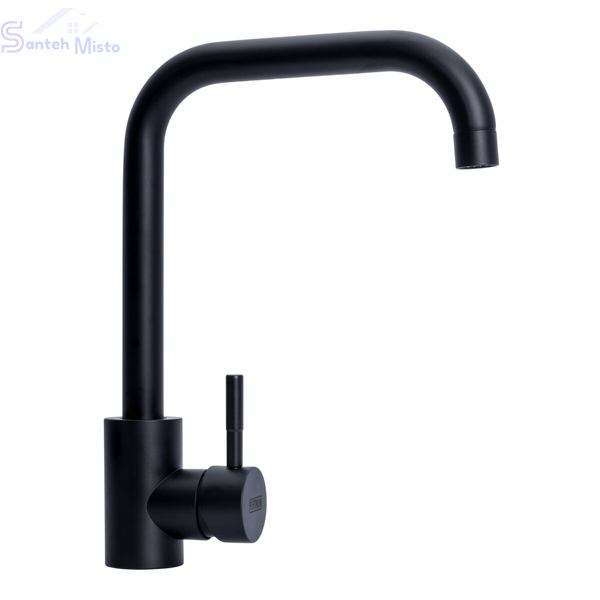 Комплект кухонної мийки Kraft HM 50х50 NANO BLACK PVD (3.0/1.0 мм) SM633 фото