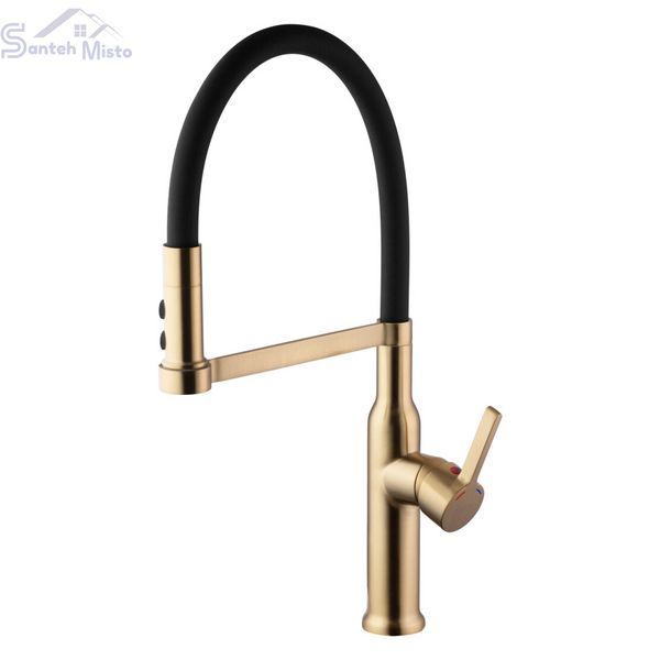 copy_Комплект кухонной мойки Kraft NANO GOLD PVD HS60*45 (3.0/1.0 мм) декор copy_SM50174 фото